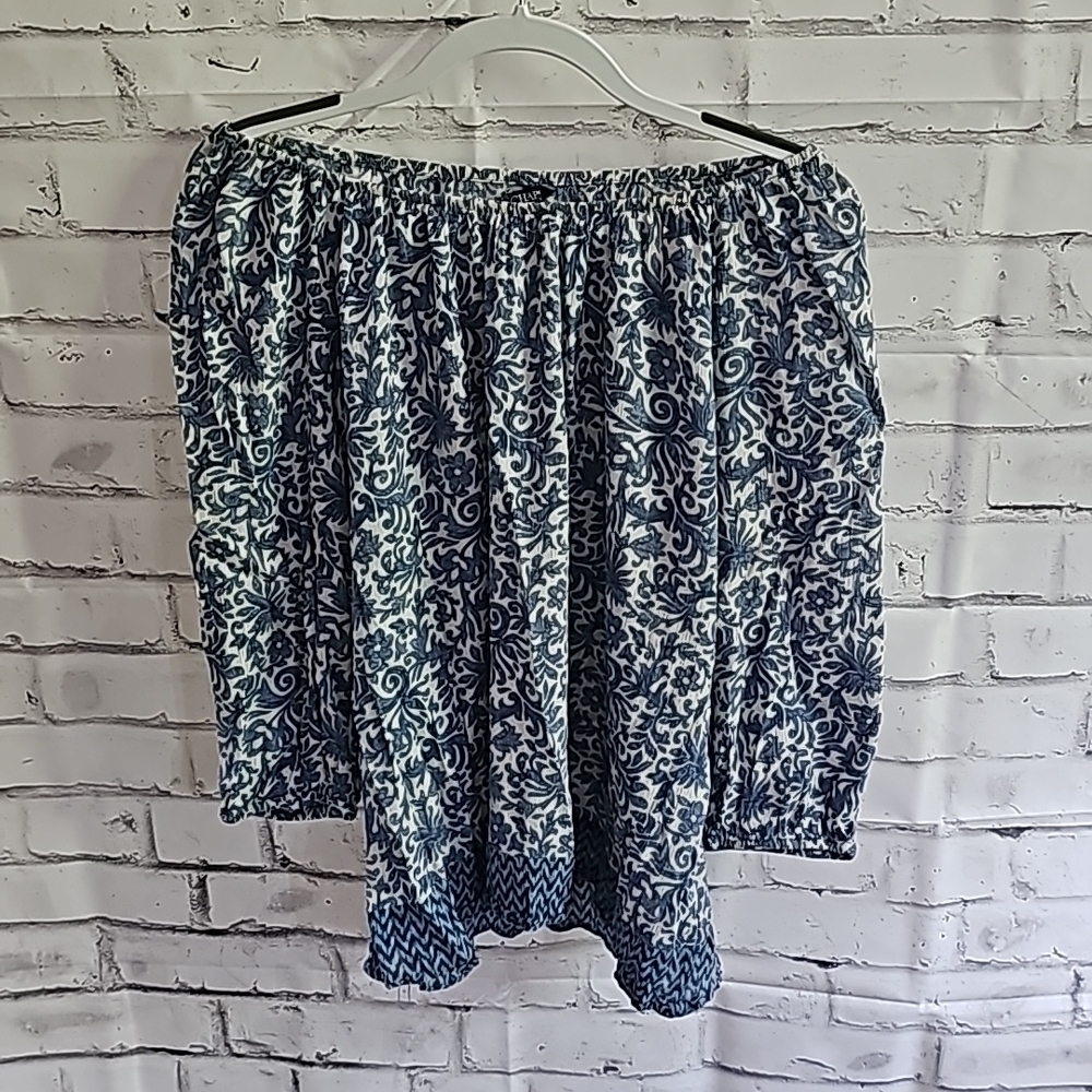 Chaps blue blouse
